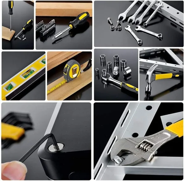 NSOUR 108 Piece Tool Set, General Household Hand Tool Kit with Plastic Toolbox Storage Case, Wrench Screwdriver Socket Extension - Image 2
